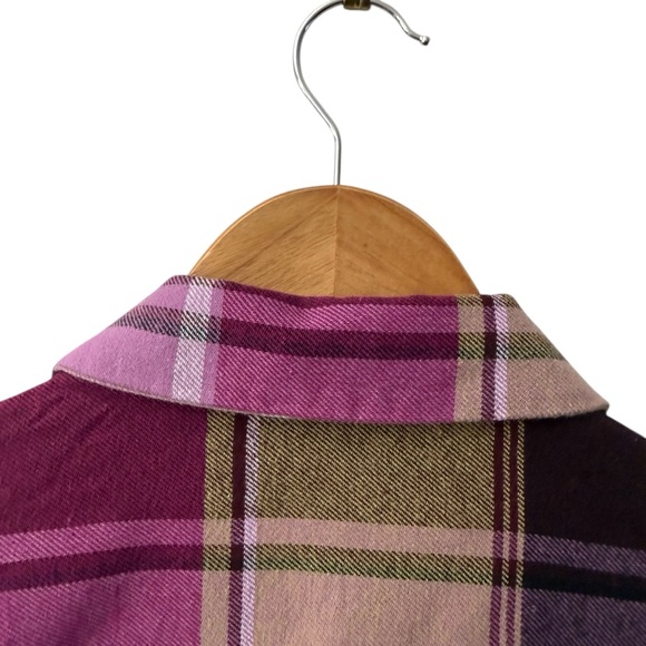 Old Navy NWT Pink Plaid Flannel Button Down size Large - Picture 14 of 17